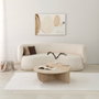 Hanah Home Mesa de café Podium Travertino